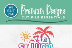 2027 St Lucia svg - St Lucia Vacation or Trip Design Product Image 2