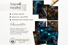 Slasher Movie Villain Horror Digital Papers Printable Pages Product Image 2