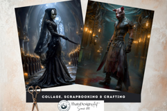 Slasher Movie Villain Horror Digital Papers Printable Pages Product Image 3