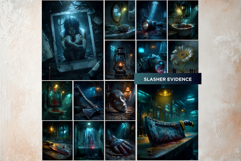Slasher Movie Villain Horror Digital Papers Printable Pages Product Image 4