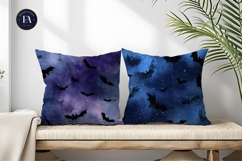 Spooky Flying Bat Silhouettes Seamless Digital Paper Product Image 2