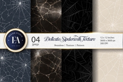 Seamless Spiderweb Pattern Delicate Tileable Digital Paper Product Image 1