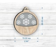 christmas ornaments snowflakes svg, custom ornaments svg Product Image 4