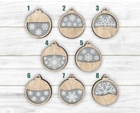 christmas ornaments snowflakes svg, custom ornaments svg Product Image 6