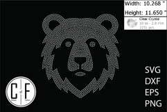 Bear Face Rhinestone Template Product Image 1