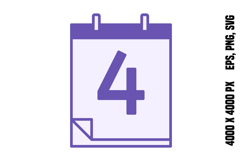 Colored Date Icon Product Image 1