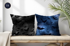 Seamless Spooky Flying Bat Silhouettes Digital Paper Product Image 2