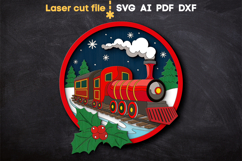 Christmas Train SVG laser cut files for Glowforge Product Image 1