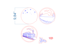 Christmas Train SVG laser cut files for Glowforge Product Image 4