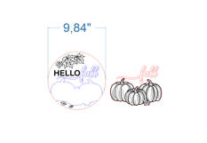 Hello Fall SVG laser cut files for Glowforge Product Image 4