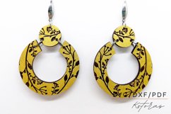 Flower Engraved Earrings Digital Download Product Image 2