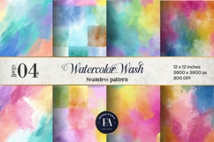Watercolor Wash Digital Paper | Seamless Rainbow Texture Product Image 1