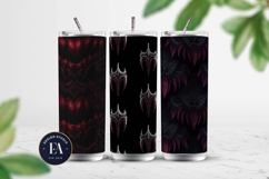 Vampire Fangs Pattern, Dark Gothic Teeth Digital Paper Product Image 2