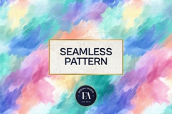 Watercolor Wash Digital Paper | Seamless Rainbow Texture Product Image 3