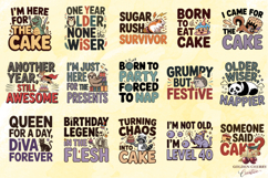 Funny Birthday Quotes PNG Bundle | 30 Sublimation Designs Product Image 2