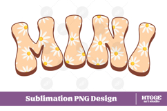 mini Png Retro Flowers Mother&#039;s Day Floral Mom Sublimation Product Image 1