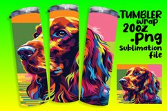 Stylish Colorful Dog Wrap 20oz Sublimation Design Product Image 1