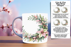 Serene 15oz Mug Wrap Png Template , Christmas Product Image 1