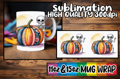 Cozy escapes 11oz 15oz sublimation wrap, Pumpkin Watercolor Product Image 1