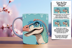 BEAUTY 15oz Mug Wrap PNG Design , Cute Dino Product Image 1