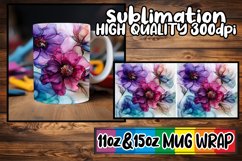 Springtime Abstract Geometric Blooms Mug Wrap 11oz 15oz Subl Product Image 1