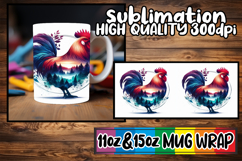 Joyful heart sublimation mug wrap, Animals Art Product Image 1