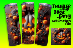 LUSH 20oz Tumbler Artwork for DIY , 3D Pumpkin Product Image 1
