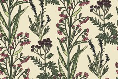 Botanical abstract seamless plant pattern with wildflowers Product Image 1