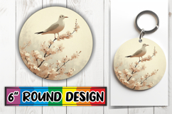 Sweet Circle Coasters Design PNG, Birds Product Image 1