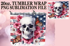 Happy Vibes 20oz tumbler wrap, Skull USA Product Image 1