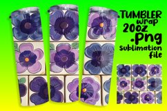 Exquisite Flower Fun Sublimation Tumbler Wraps - 20oz Product Image 1