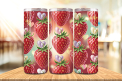 Valentine’s Day 3D Strawberry Tumbler Wrap PNG Big Bundle Product Image 3
