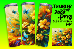 GLAMOROUS 20oz Tumbler PNG Design , Flowers Product Image 1