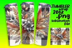 20oz Tumbler Template for Any Occasion , Autumn Flower Product Image 1