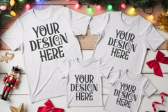 Christmas Family Matching Group T-Shirt Mockups | Holiday Fl Product Image 1