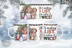 He's Making A Mug Wrap Design-Christmas Dog Sublimation Product Image 1