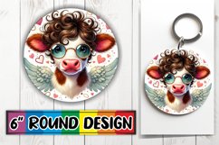 Cozy Circle Keychain Design PNG, Valentines Product Image 1