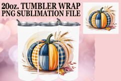 BLISSFUL MEMORIES 20oz TUMBLER WRAP, Pumpkin Watercolor Product Image 1