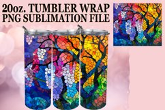 Stained Glass Tree 20oz Wrap Colorful Tumbler Art Product Image 1