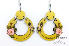 Flower Engraved Earrings Digital Download Product Image 2