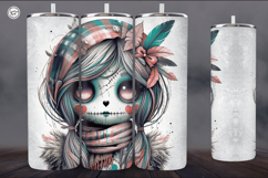 4 Zombie Doll Tumbler Wrap Sublimations, 20 oz Product Image 4