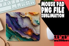 Marble and Flower 3D Mouse Pad Design Sublimation Product Image 1