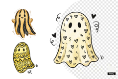 Doodle Halloween Ghosts PNG Product Image 1