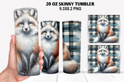 Fox Skinny Tumbler 20oz Wrap Design, Animal Tumbler Wrap Product Image 1