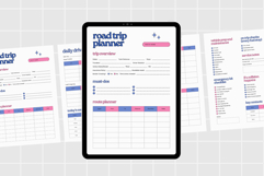 Road Trip Travel Planner Printable &amp; Digital Use PDF Product Image 1