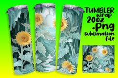 20oz Tumbler Wrap - 3D Flower in Hole Sublimation Product Image 1