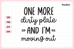 Funny Dish/Kitchen Towel Quote SVG | One More Dirty Plate Product Image 3