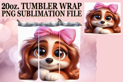 Refreshing days 20oz tumbler wrap, 3D Dog Product Image 1