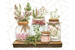 Cottagecore Kitchen Clipart, Vintage Country Floral Kitchen Product Image 4