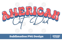 American Cat Mama Papa 4th of July USA Paw DTF PNG Bundle Product Image 5